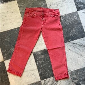 7 For All Mankind Skinny Crop & Roll Jean Capri